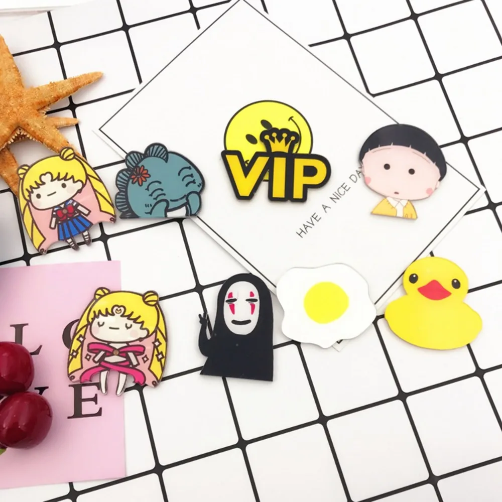 Японская брошь в стиле аниме с персонажами из мультфильмов VIP No Face Man Poached Egg Badge усыпанная Одежда для девочек подарков
