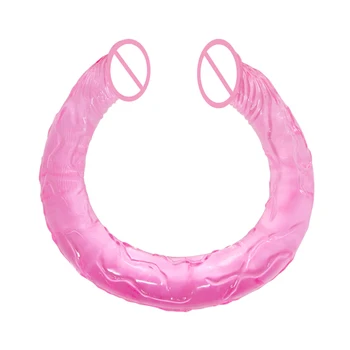 Double Dildo for Couples Vaginal Anal Play Realistic Double Ended Dildo Dual Heads Dong Veined Shaft for Beginners Advanced Uses 6