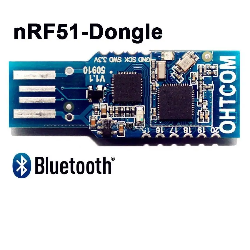 

Minimum nRF51822 Dongle2 USB bluetooth 4.0 (BLE) development board 2.4 GHz nRF24 module