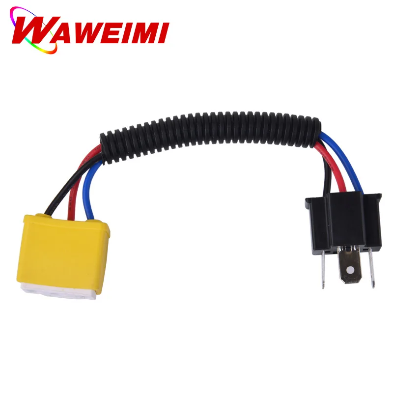 2PCS Car 15CM Headlight Extension Cable H4 Bulb Holder Connector Wire