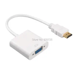 

50pcs HDMI to VGA adapter convertor video 1080P Digital to Analog Audio Adapter Male to Female for PC Laptop Tablet Projector