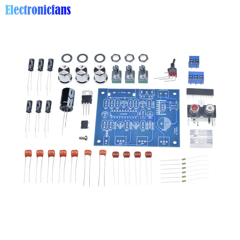 1 компл. LM1036N Fever регулятор громкости комплект LM1036 DC тональный чип для 12 В DC/AC источник питания DIY GM