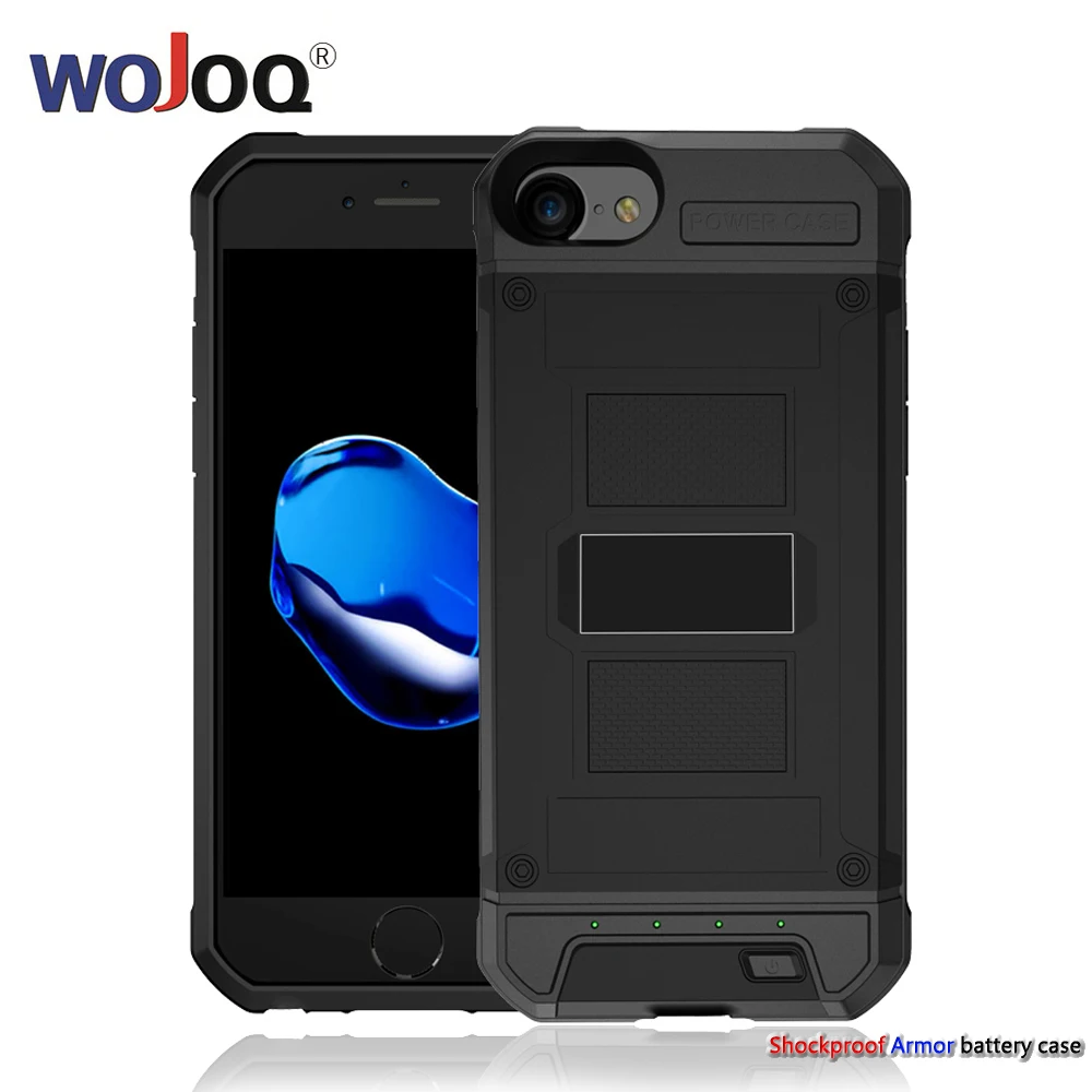 

WOJOQ Battery Charging Case For iPhone 6 6s 7 8 Plus External Battery Pack Backup Power Bank Charger Cover Case 3000/4200mAh