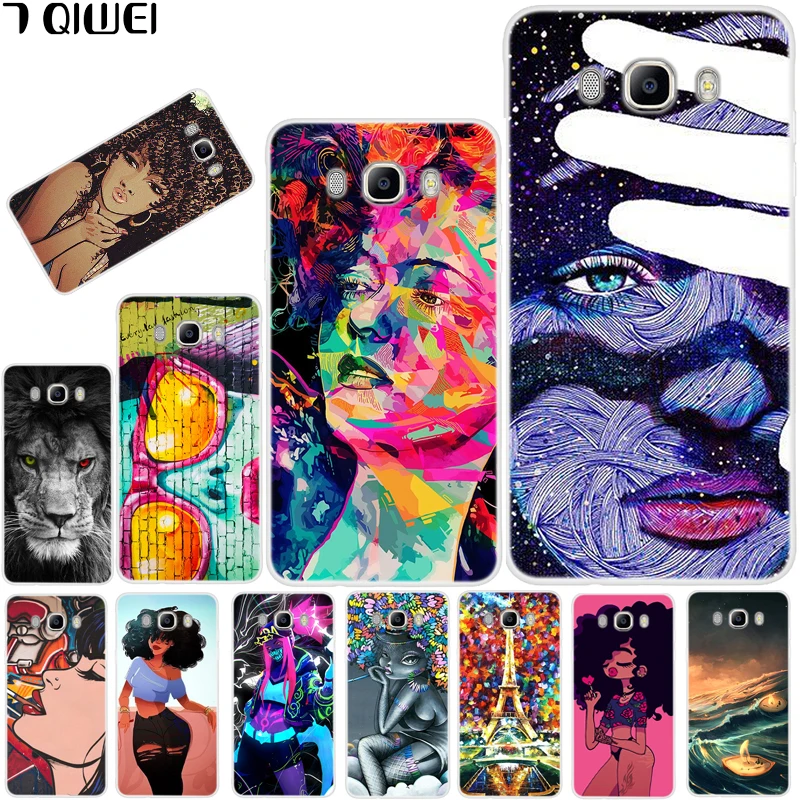

J710 for Samsung J7 2016 Case 5.5'' Silicone Soft TPU Back Cover for Samsung Galaxy J7 2016 Case J710F J710 J 7 2016 Cool Girl