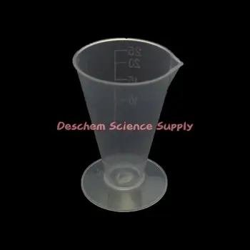 

2PCS 25mL Plastic Conical Measuring Cup,New Lab Chemical Plasticware