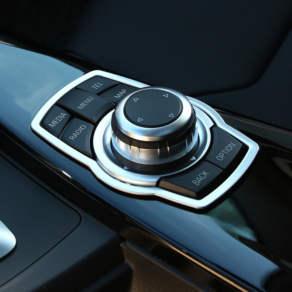 Car Styling Interior refit multimedia buttons Cover For BMW 1 3 4 5 7 Series X1 X3 X4 X5 X6 2013-2014 E81 E87 F30 F31 F34 F32
