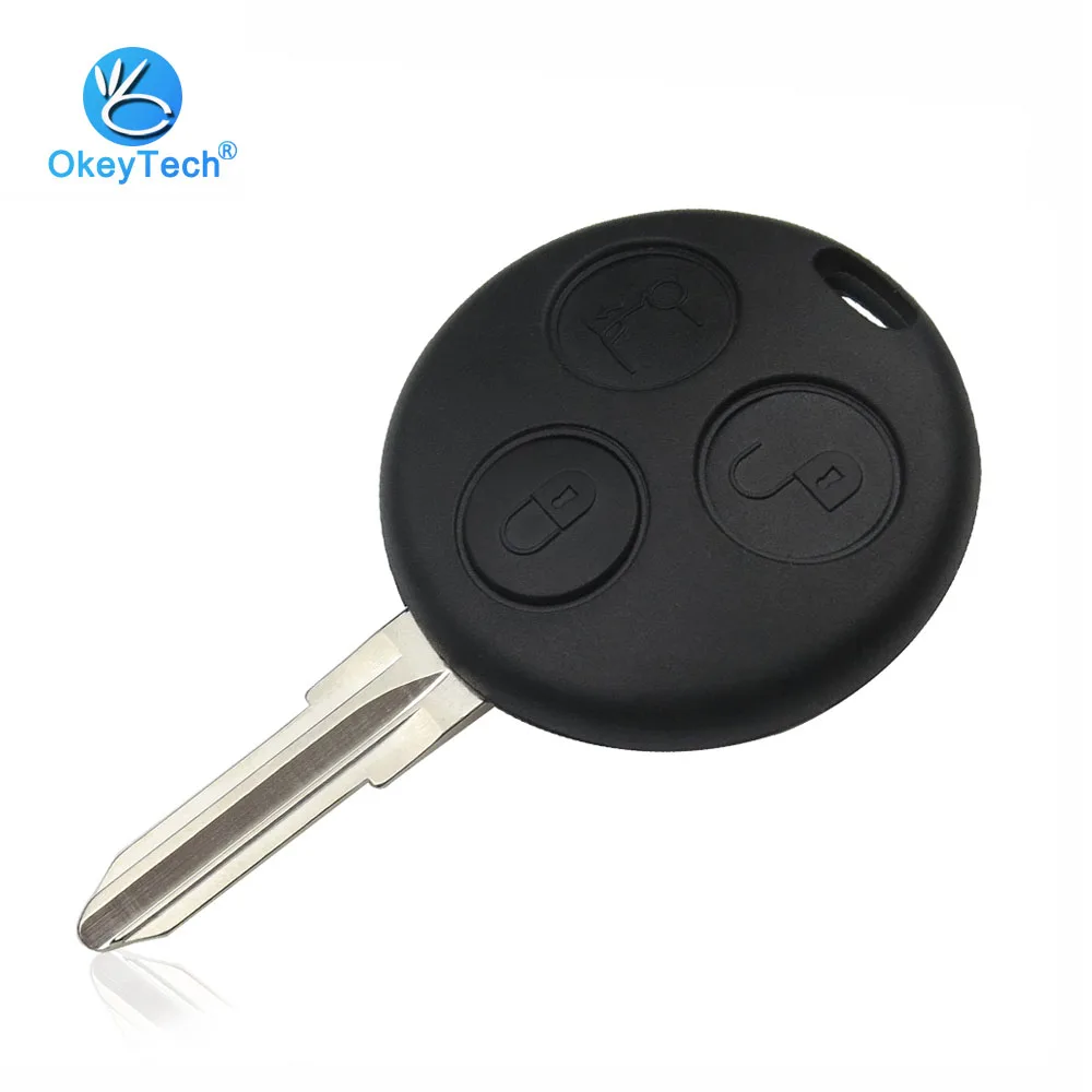 OkeyTech 3 Button Remote Key Shell Auto Car Key Cover Case Fob for Mercedes Benz Key Smart Fortwo 450 Forfour Roadster Chiave OkeyTech 3 Button Remote Key Shell Auto Car Key Cover Case Fob for Mercedes Benz Key Smart Fortwo 450 Forfour Roadster Chiave