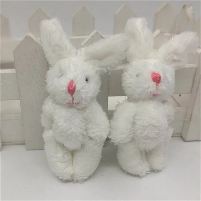 Mini Cute Jointed Rabbit Small Bunny Rabbits Long Plush Toys Pendants Dolls DIY Bouquet Peluche Stuffed Doll 4.56cm 50pcslot  (4)