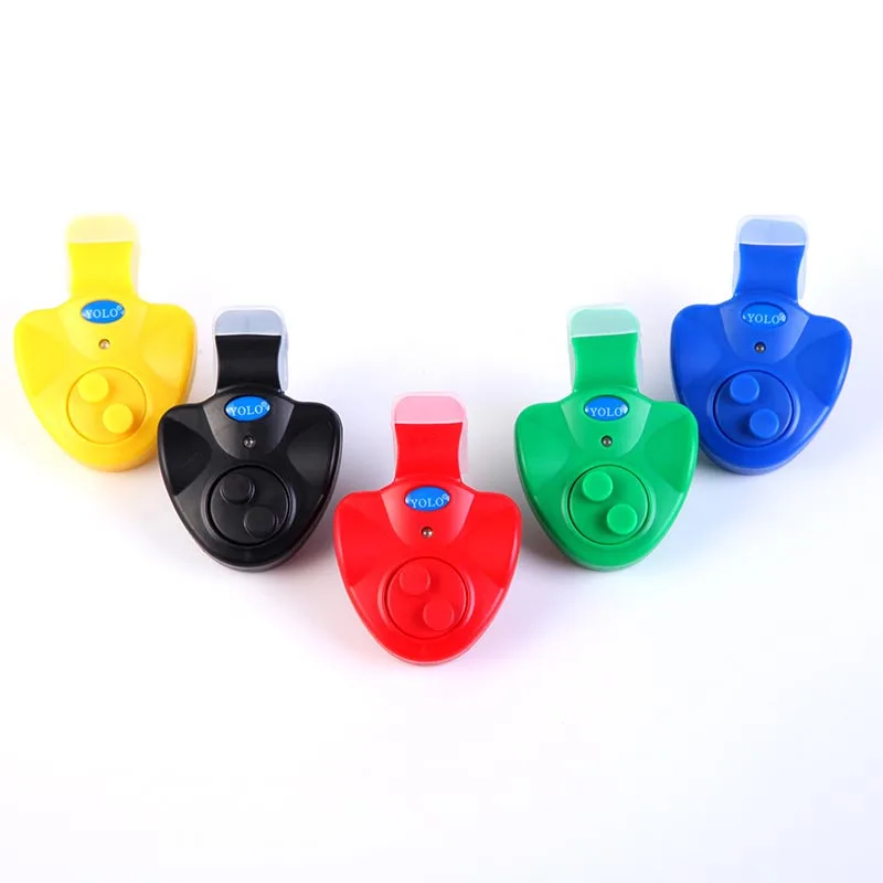 

Black red blue green yellow color small MINI Electronic Wireless ABS Fish Bite Alarm Sound Running LED
