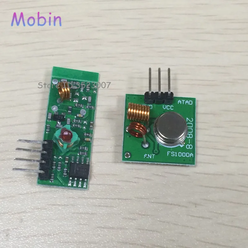 

50pcs/lot 433Mhz RF transmitter and receiver link kit Remote control ARM MCU 25sets Best quality Free shipping