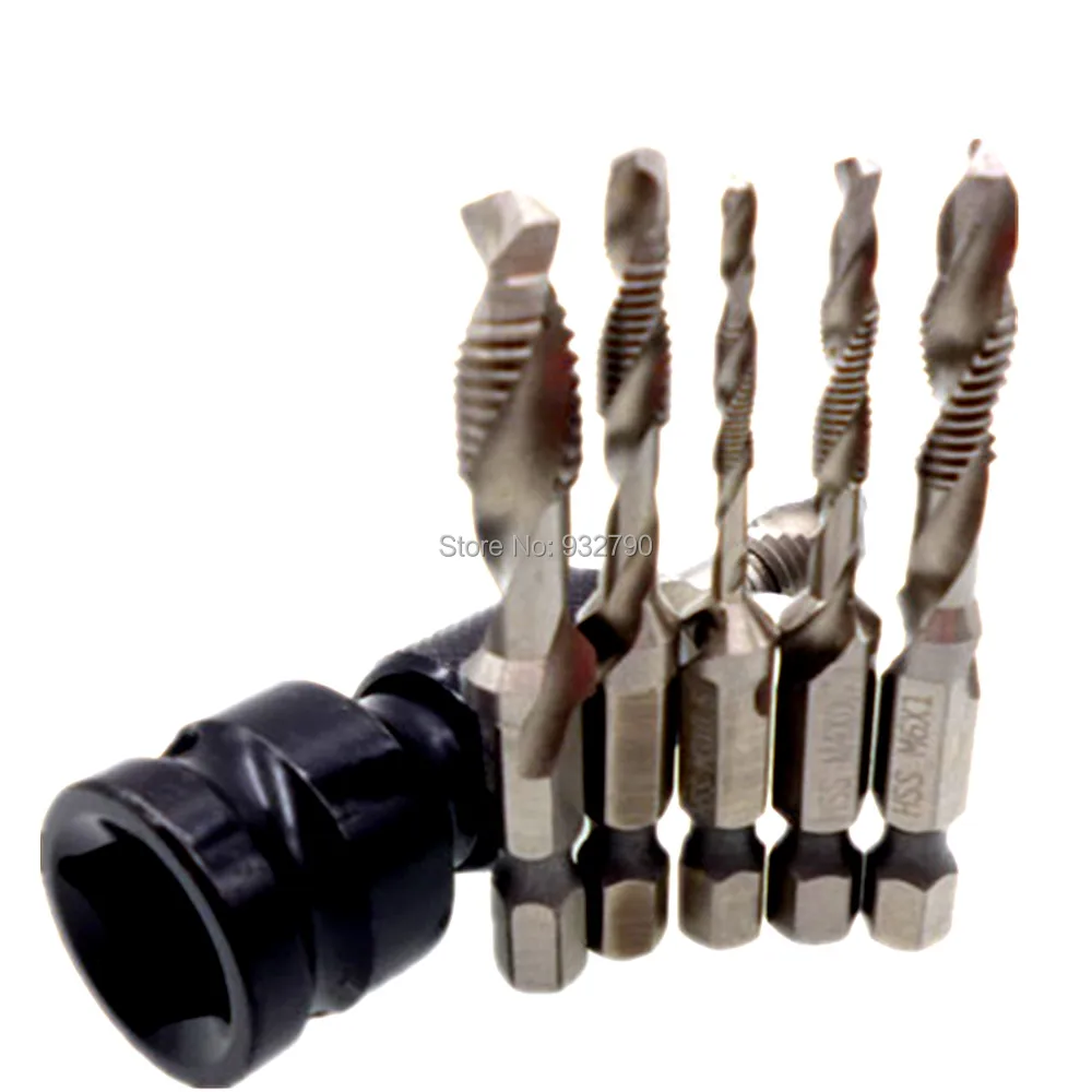 Metric Drill Tap Countersink M3 M4 M5 M6 M8 M10 Hss Combination Tap Drill