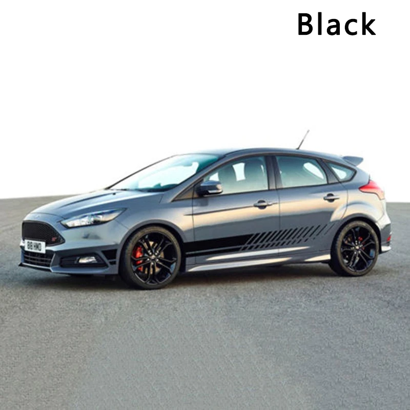 

2Pcs 2M Car Sticker Sports Racing Stripe Graphic Stickers Auto Car Body Side Door Vinyl Decals Auto Decoration