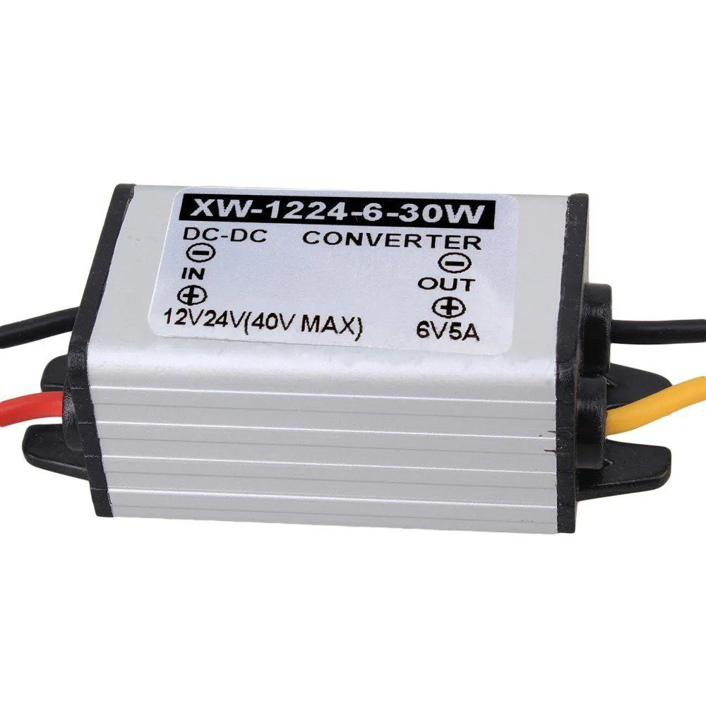 

Car Power Converter Adapter DC 12V 24V Step Down To DC 6V 5A 30W For LED Display