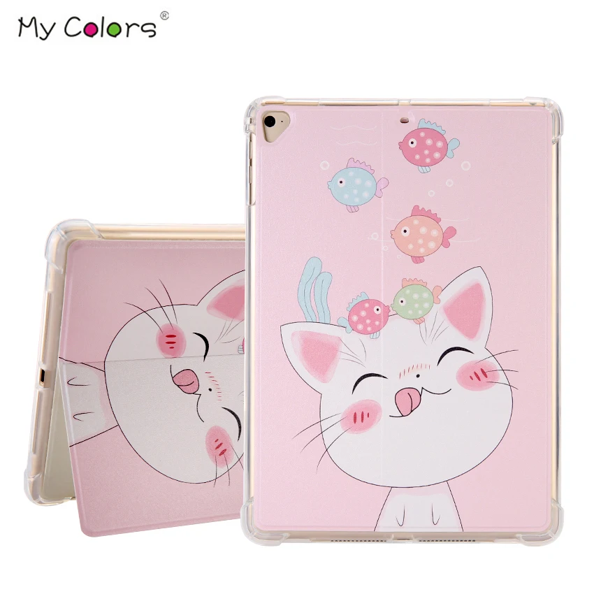 

For iPad 2018 2017 Tablet Case Back Cover 9.7'' TPU Slim Cute Protective Stand For iPad air 2 A1566 A1475 A1823 A1822 Shell Skin