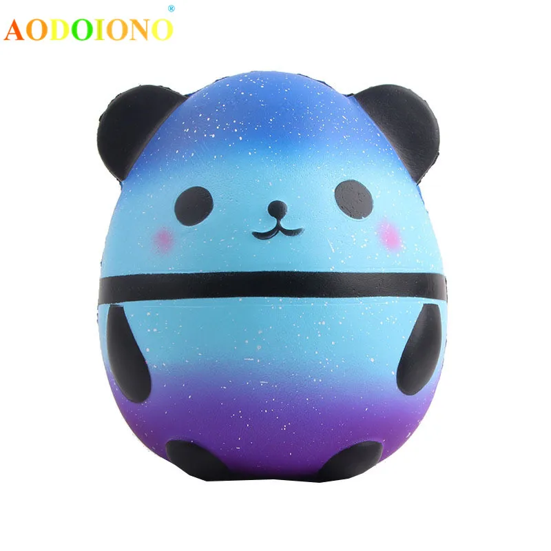 15 см, мягкая милая игрушка Kawaii Galaxy White Panda, медленно поднимающаяся мягкая игрушка для детей и взрослых, снимает стресс, тревога, домашний декор - Цвет: Светло-серый