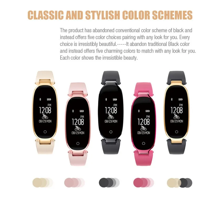 

S3 Smart Fashion Bracelet Dynamic Heart Rate Information Push Remote Control Self-timer Sleep Analysis Smart Bracelet