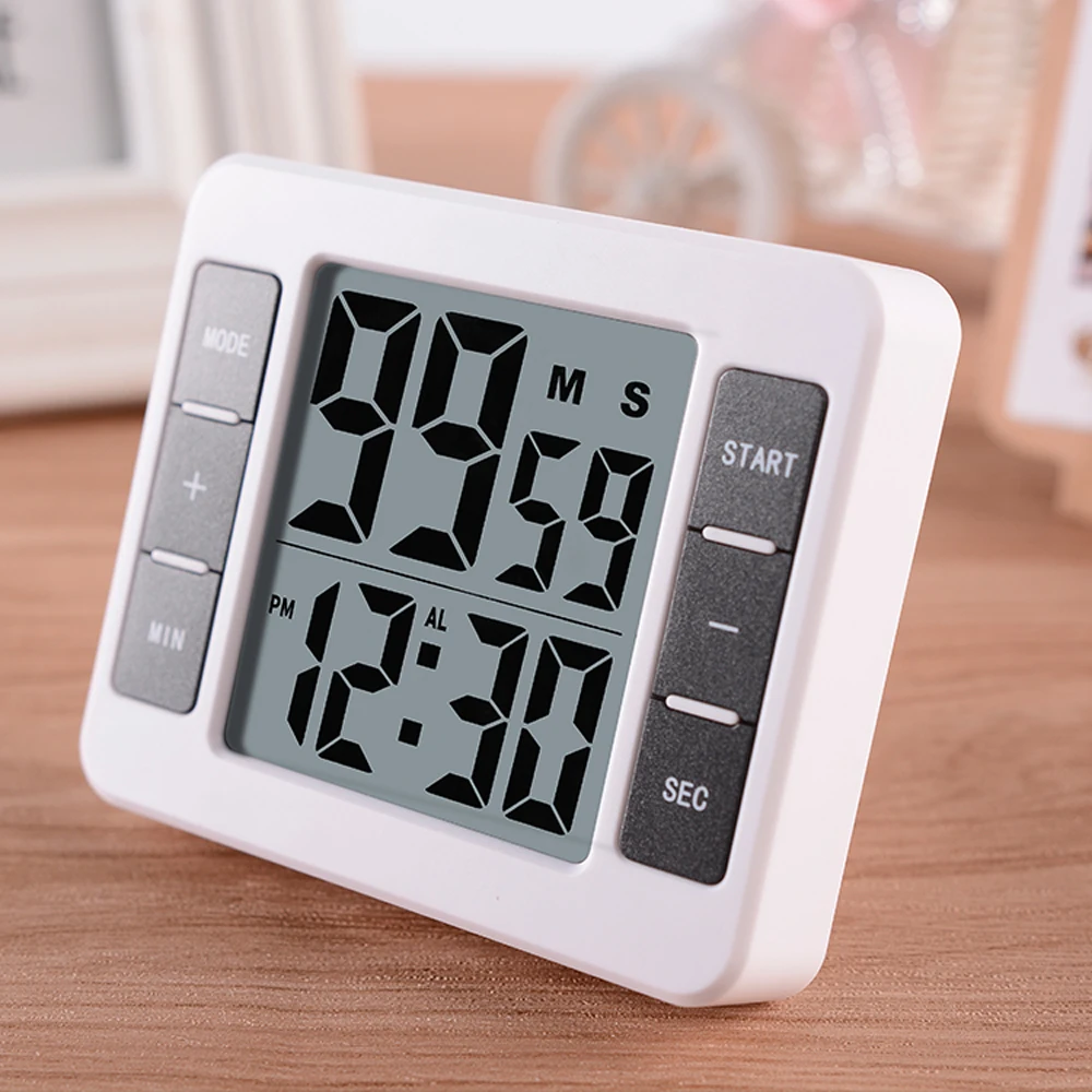 Magnetic LCD Digital Kitchen Cooking Timer with Alarm Clock Count Up Countdown Timer Reminder 99 minutes and 59 seconds Magnetic LCD Digital Kitchen Cooking Timer with Alarm Clock Count Up Countdown Timer Reminder 99 minutes and 59 seconds