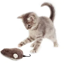 Беспроводной механизм намотки игрушечная Мышка для кошки собаки домашнее животное трюк играющая игрушка плюшевая крыса механическое движение крысы случайный цвет