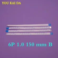 100 adet Yeni FFC FPC düz esnek kablo 6pin 1.0mm pitch 6 pin Ters Uzunluk 150mm Genişlik 7mm Şerit Flex Kablo Ücretsiz Kargo