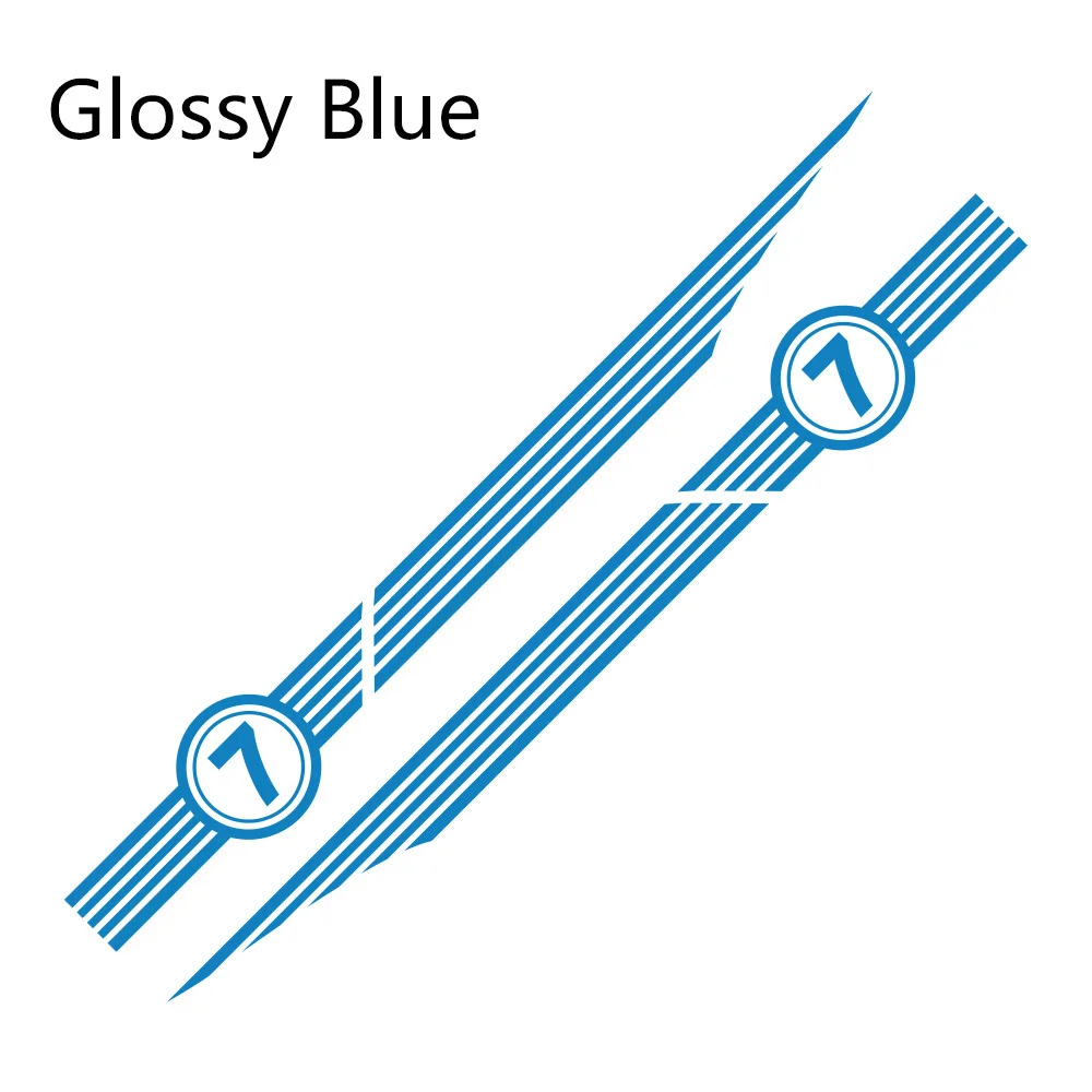 Автомобильный Стикеры стильная укладка Авто длинные штаны с полосками, DIY настенные наклейки для Mini Cooper R56 R57 R58 R50 R52 R53 R59 R61 R60 F60 F55 F56 F54 - Название цвета: Glossy Blue