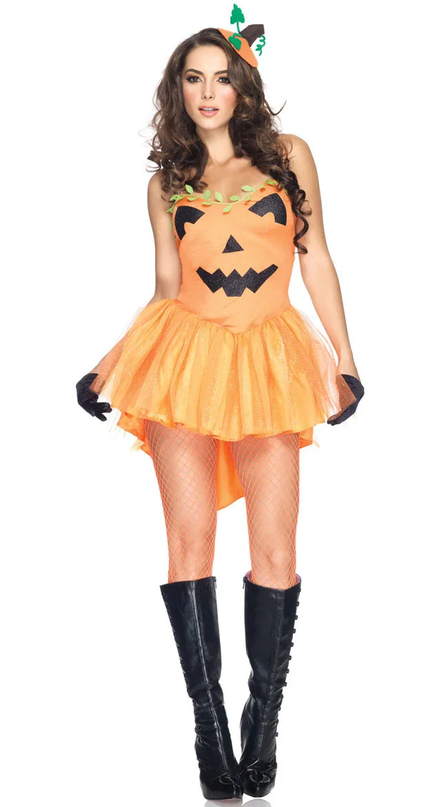 

New Hot Lady Party witch and wizard Cosplay 6285 Halloween pumpkin Cosplay Costume