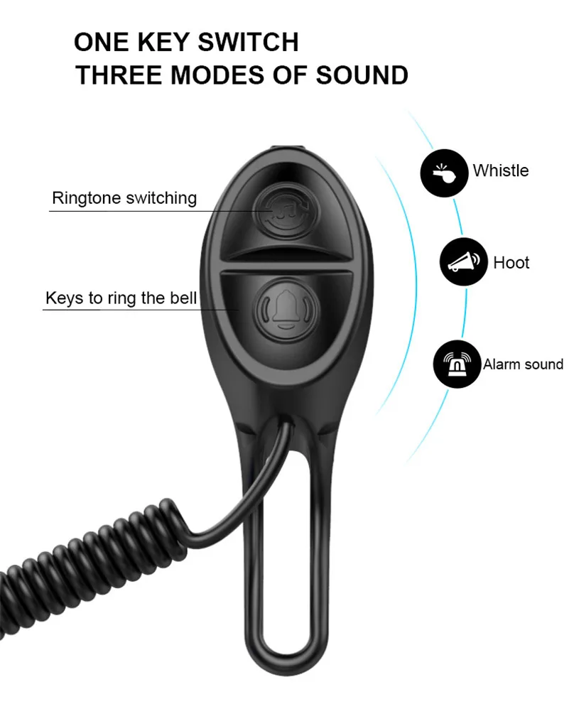 TWOOC электровелосипед с usb-разъемом Ladung Bike Radfahren 120db Lenker Ring Glocke 3 Mouse Sounds Sicherheit Wasserdichte Bike