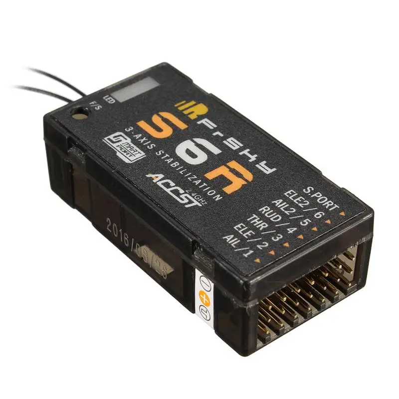 

FrSky S6R 6CH Receiver with 3-Axis Stabilization For RC transmitter Accessories