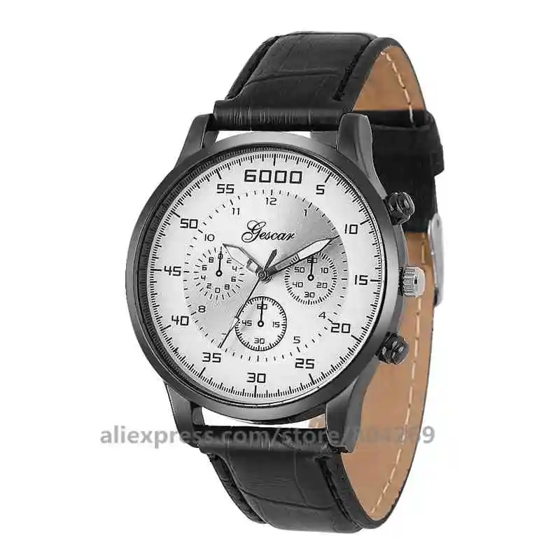 Wholesale Fashion Gescar 8530 Leather Watch Wholesale Men Sport Quartz Watches Ladies Women Men Dress Wristwatch
