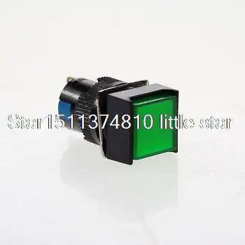 

5x DC 12V Green Squared Signal Light indicator Momentary Push Button Switch 16mm