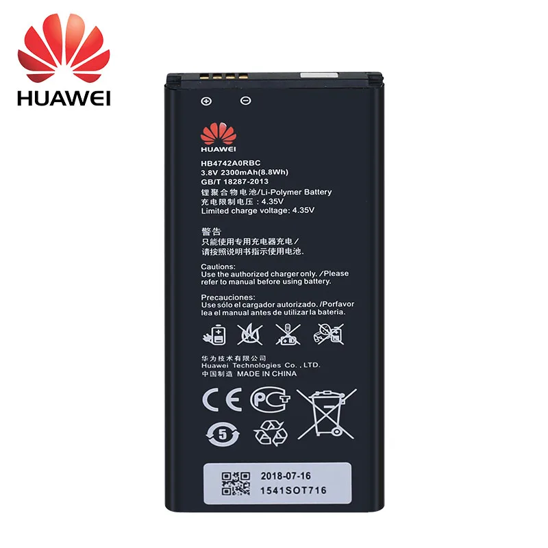 Huawei оригинальный аккумулятор HB4742A0RBC HB4742A0RBW 2300 мАч для Honor 3c G730 G740 H30-T00 H30-T10 |