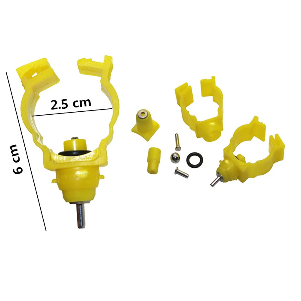 100 шт перепелиная Птица Автоматический поилка красная висячая чашка желтый ниппель поилка для диаметром 25 мм трубы