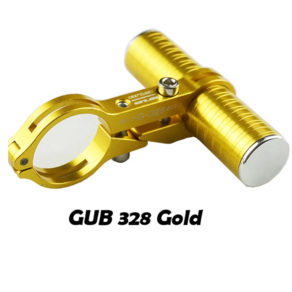 GUB 328 карбоновый держатель для велосипедного руля, держатель для лампы 39 г 62 г, удлиненный светильник из волокна 31,8 мм - Цвет: GUB 328 Gold