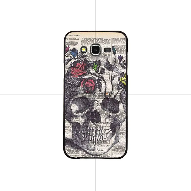 Dark fairy art human skull book page newly pattern