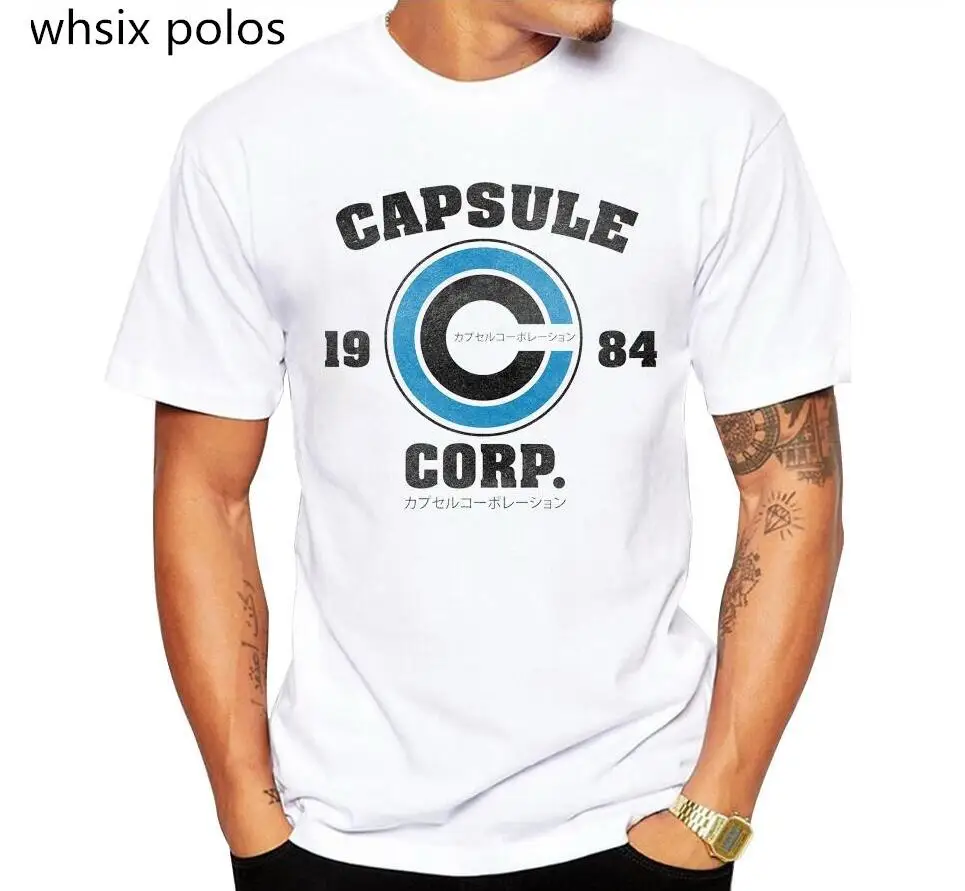 

New Arrivals 2019 Cool Design Men's Fashion Capsule Corp Printed T-Shirt Short Sleeve O-neck Tops Hipster Tee