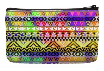 

Colorful Abstract Geometric Bright Andes Abstract Bohemia Wave Pattern Print Customized Small Cosmetic Bag Wristlet Makeup Bags