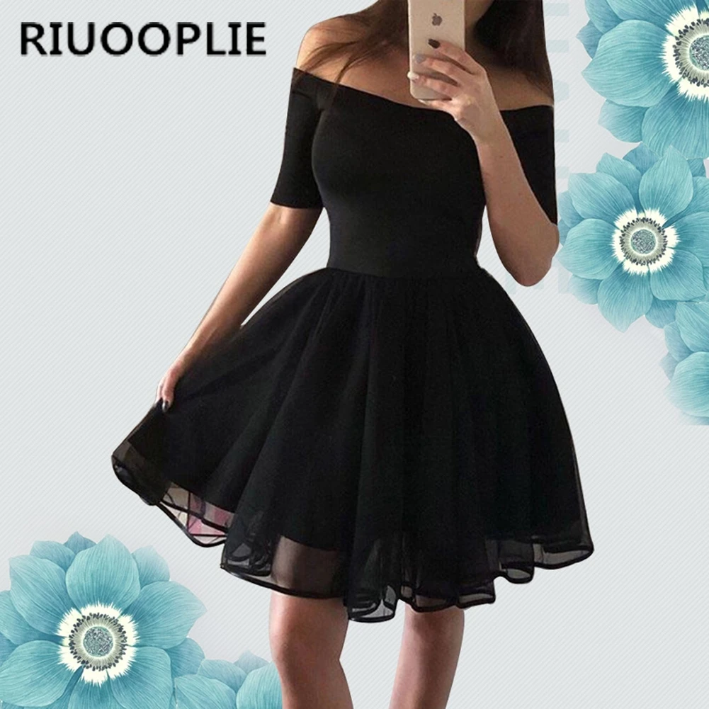 RIUOOPLIE Для женщин на бретелях без рукавов фатиновые платья-пачки с короткими коктейльное платье для вечеринки мини-платье