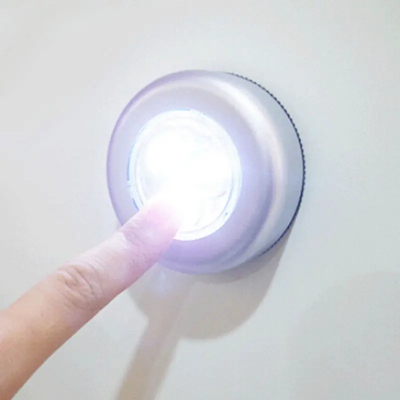 3 LEDs Motion Sensor Night Light Magnetic Wireless Detector Wall Lamp Cabinet Touch Lights Battery Power ​with 3M Adhesive Pads | Лампы и