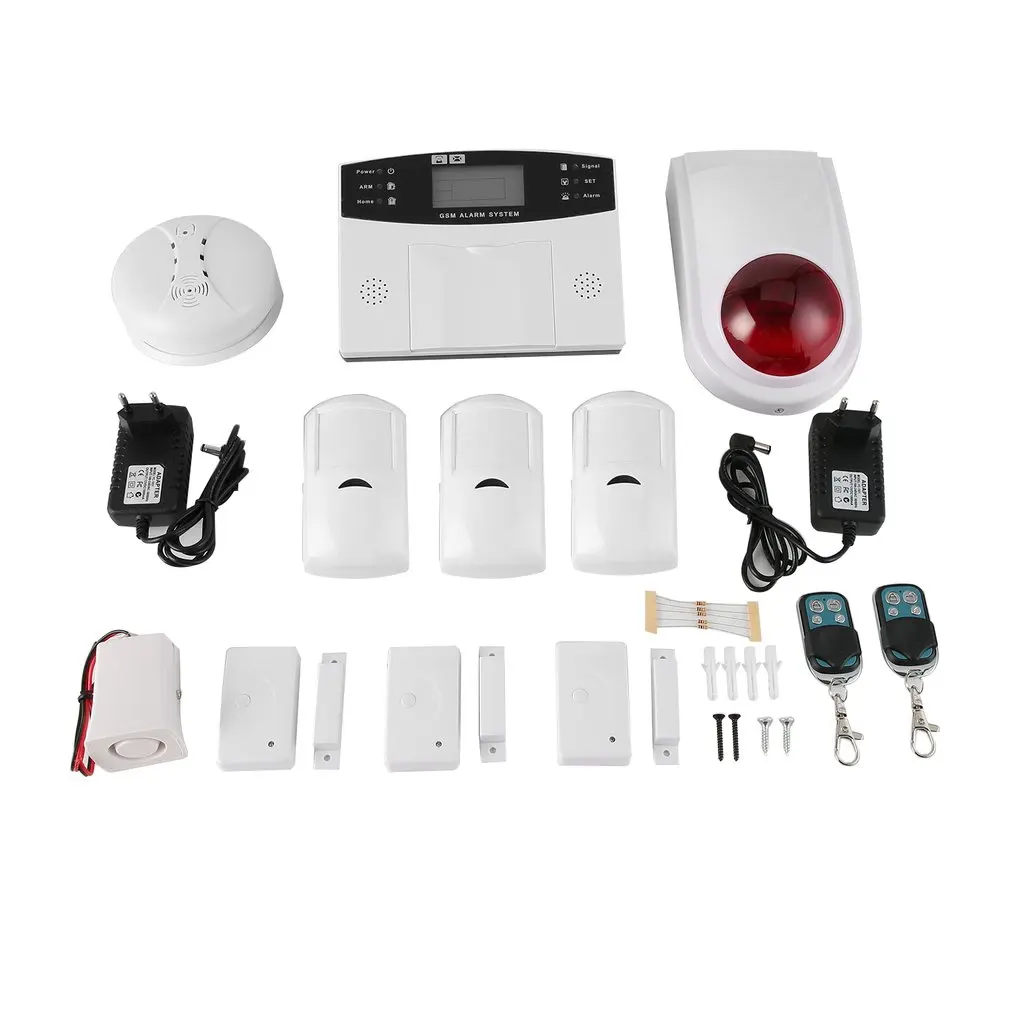 

Wireless GSM Home Security Burglar LED Home Alarm System Autodial Remote Control Auto Sensor Motion Detector