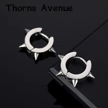 New Fashion Silver Gold Color Crystal Earrings Small Hoop Earrings Circle Stainless Steel Hoop Earrings For Women Men Jewelry cuff antique silver color circle hoop earrings