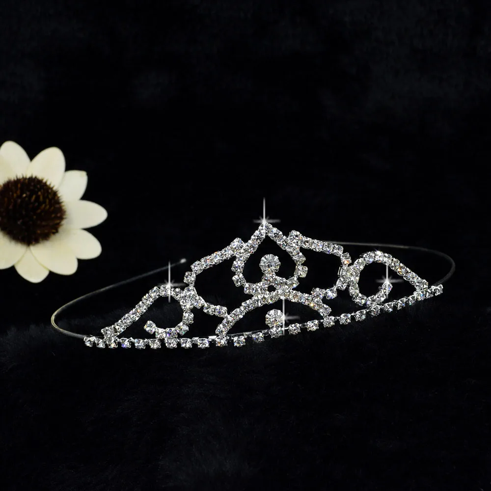 Красивая принцесса тиары и короны девушка цветок украшения для волос Свадебные короны аксессуары для волос Дети Подружка невесты повязка на голову