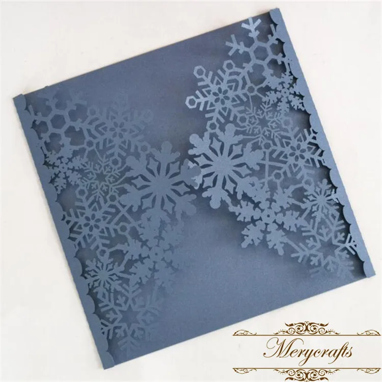 MR060 snowflakes invitation card