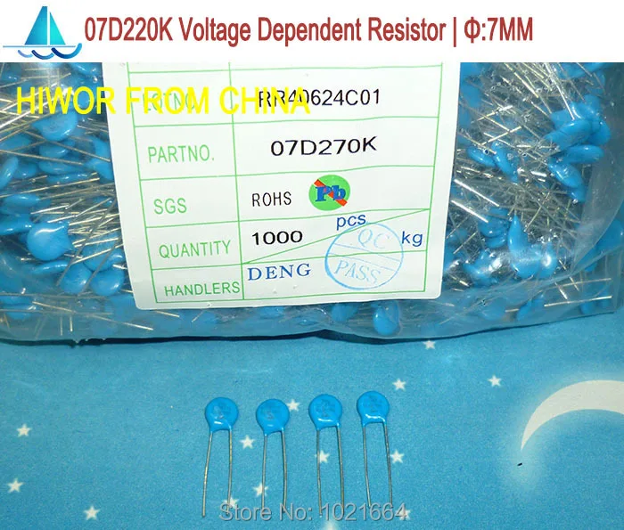 Buy (100pcs/lot) Varistor 07D270K Voltage Dependent