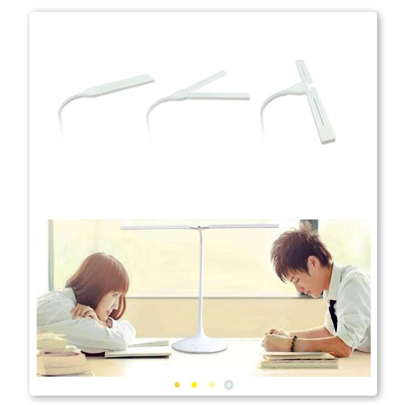 

vusum Independent double table lamp dimming color eye protection table lamp reading bedroom office charging small table lamp