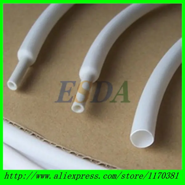 WhiteDualWallAdhesiveHeatShrinkTubing31ShrinkRatioSealed