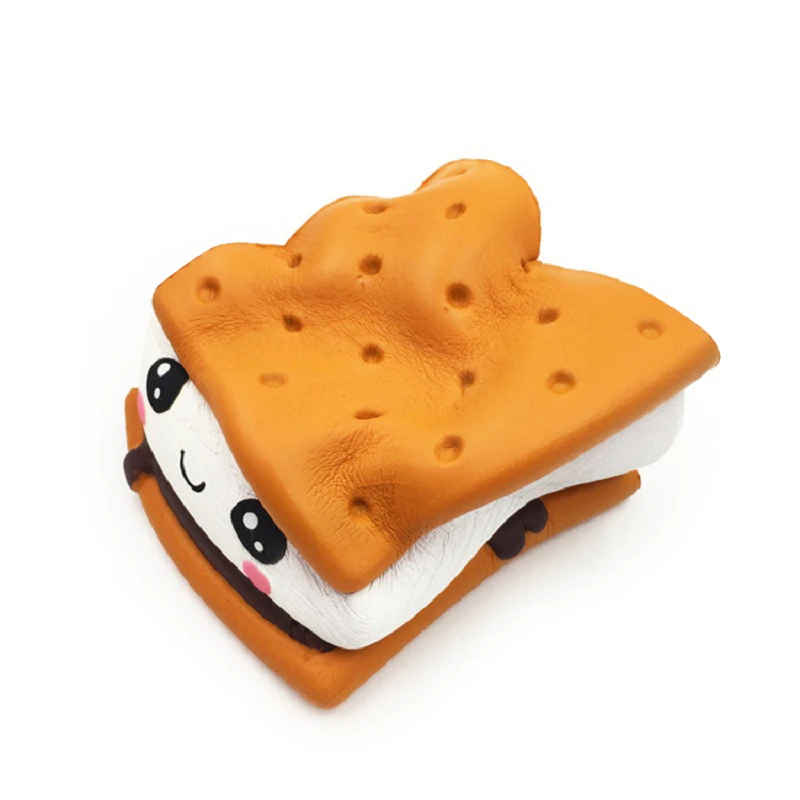 New Fashion Cartoon Chocolate Biscuit Squishies PU Squishy Slow Rising Cream Scented Original Package Kids Toy Xmas Gift