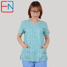 Hennar женский скраб-топ с v-образным вырезом хлопок хирургические скрабы Топ Ограниченная серия хирургический скраб-Топ s