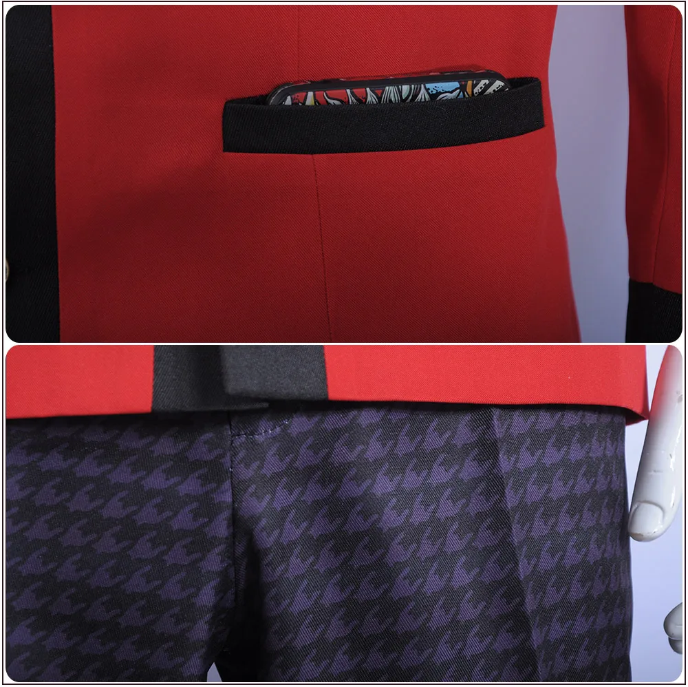 Аниме kakeguurui: компульсивный гамблер Manyuuda Kaede Suzui Ryota Косплей Костюм на заказ Custom Красная куртка галстук Брюки, академическая форма
