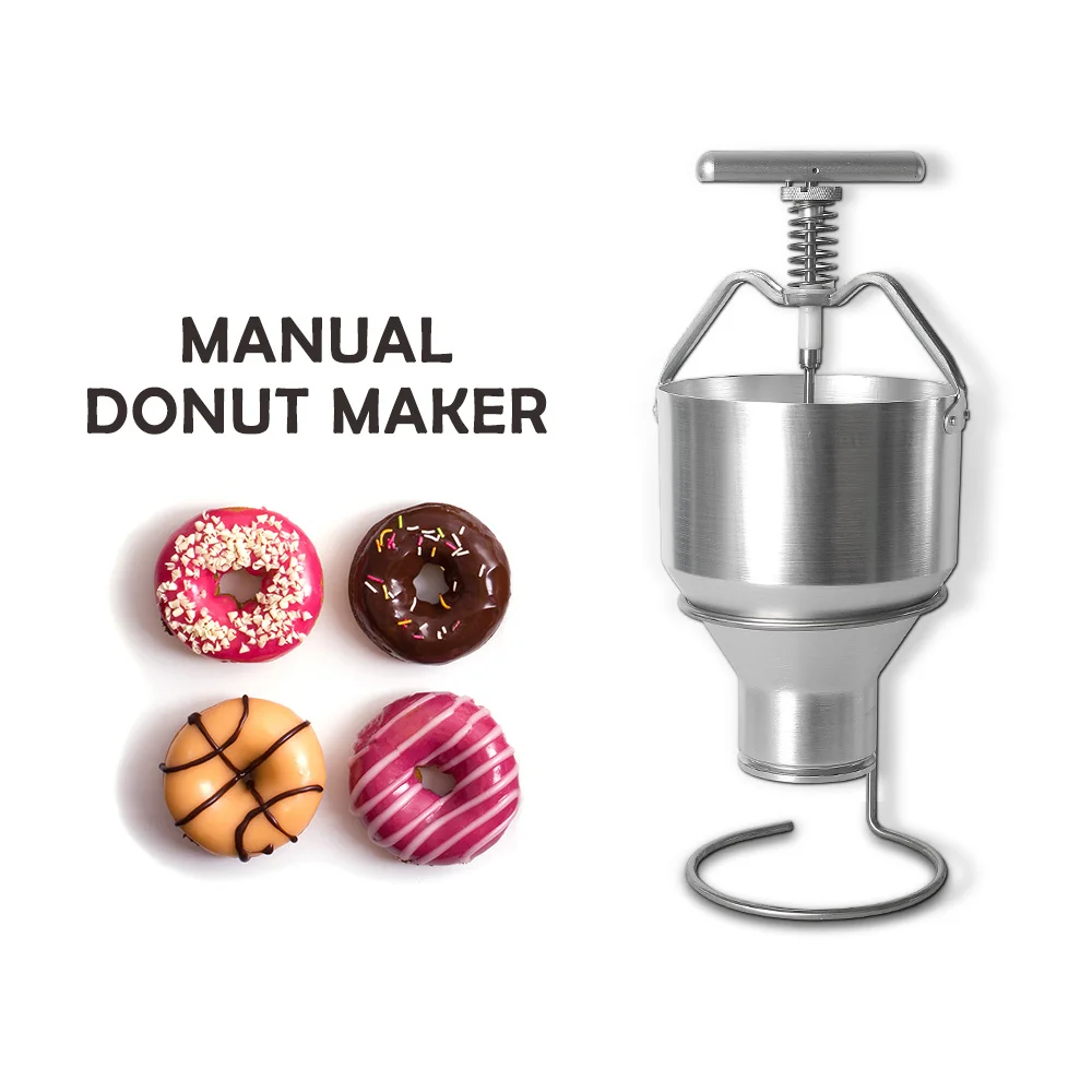ITOP Donut Maker Food Processor 2.5L Stainless Steel Waffle Dispenser Donut Mould Snack Machine Adjustment Size