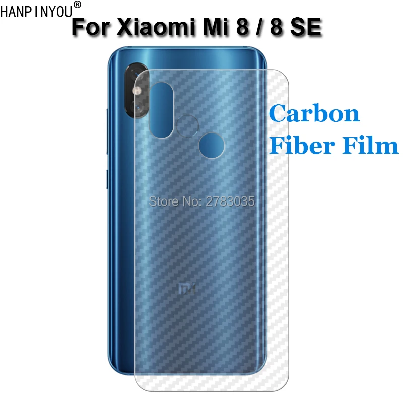 

For Xiaomi Mi 8 Mi8 M8 / 8 SE Durable 3D Anti-fingerprint Carbon Fiber Back Film Rear Screen Protector (Not Tempered Glass)