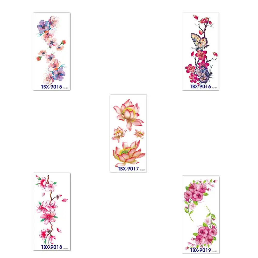 

10 Pcs Two Set Hot Waterproof Tattoo Stickers Beautiful Flowers and Plants Cool Boy Girl Love Body Art Painting Makeup Tattoo